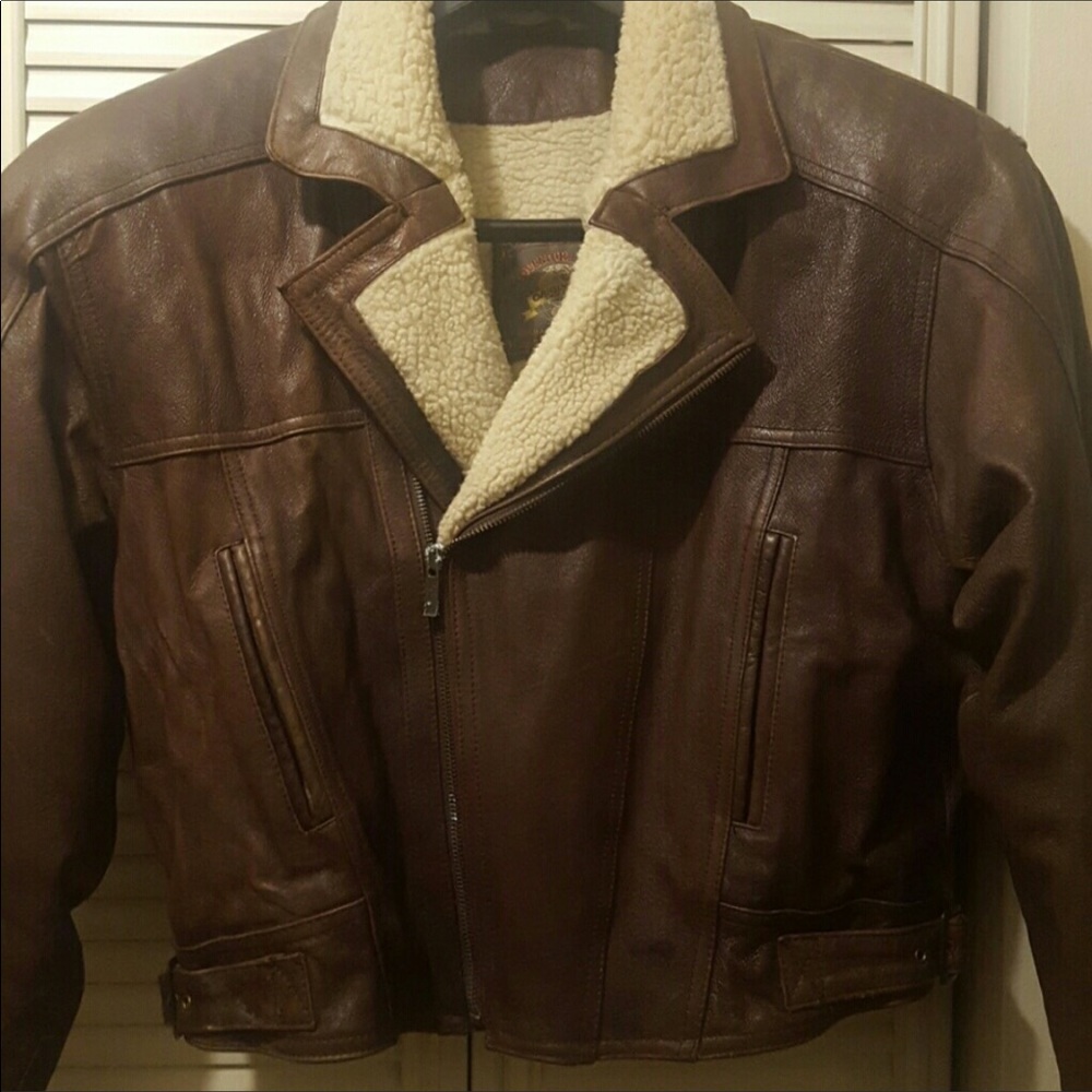 Wilson’s Leather Large Bomber Shearling Jacket